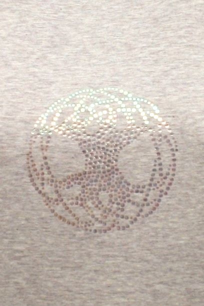 Paillettenapplickation Lebensbaum 12x12cm Irisee