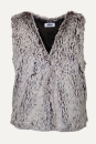 ärmellose Weste braun-weiß meliert